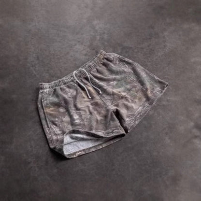 Harajuku Tree Branch Camo-Print Casual Shorts