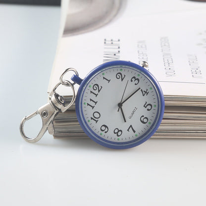 Clear Numbers Luminous Watch Keychain Pocket Watch