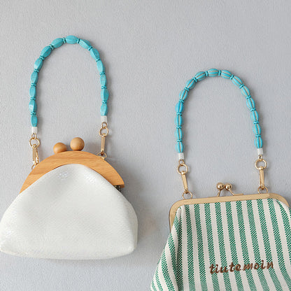 Vintage Turquoise Bag Chain Resin Chain