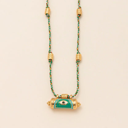 Evil Eye Kaleidoscope Necklace Clavicle Chain