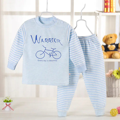 Children's Cotton Pajama Set for Fall and Winter - # BAAA81810029