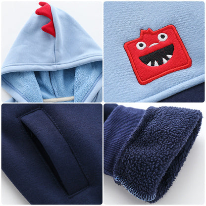 Children's Hooded Jacket and Fleece Sweater | For Boys - # BAAA111210001