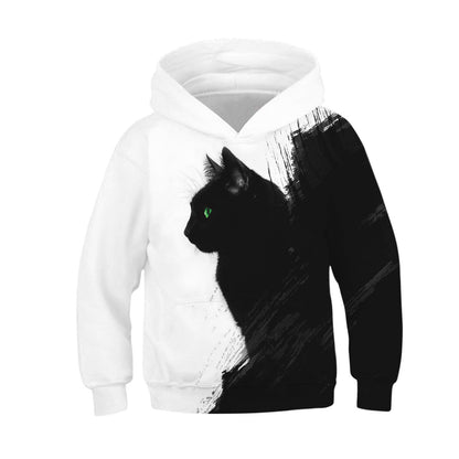Children's Hooded Long-Sleeved Sweater | With Print - # BOAA13510047 & GIAA23510033