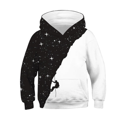 Children's Hooded Long-Sleeved Sweater | With Print - # BOAA13510047 & GIAA23510033