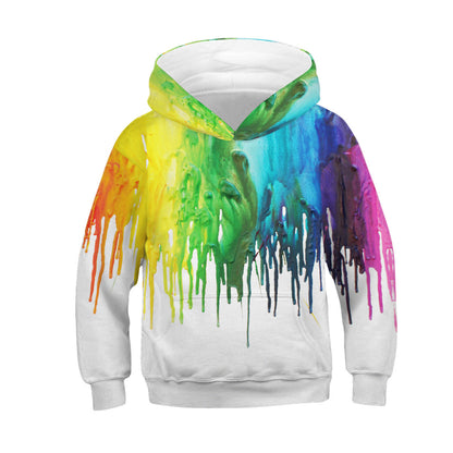 Children's Hooded Long-Sleeved Sweater | With Print - # BOAA13510047 & GIAA23510033
