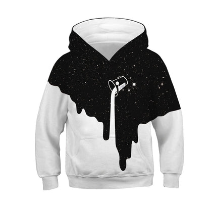 Children's Hooded Long-Sleeved Sweater | With Print - # BOAA13510047 & GIAA23510033