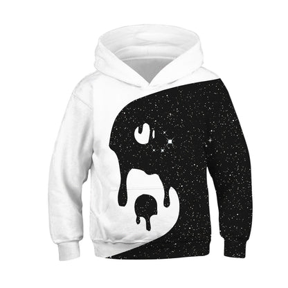 Children's Hooded Long-Sleeved Sweater | With Print - # BOAA13510047 & GIAA23510033