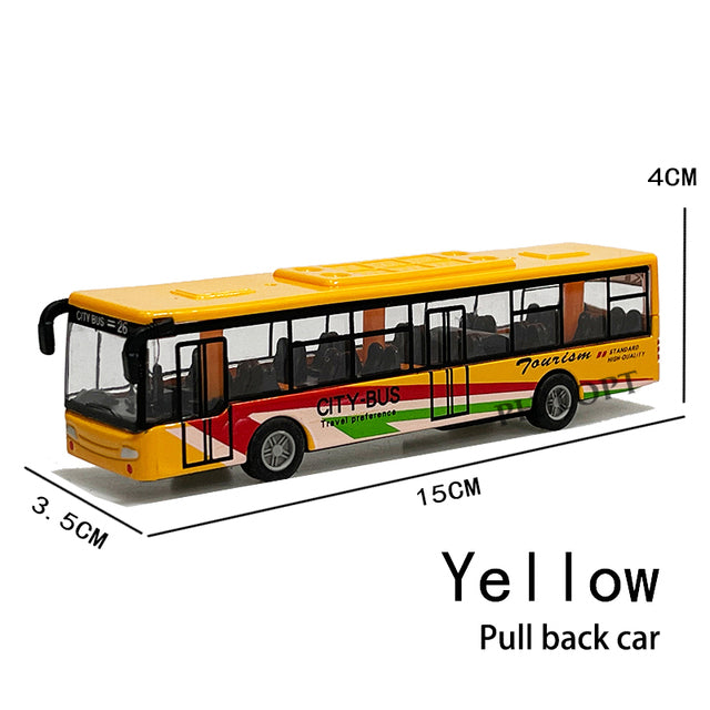 Children's Mini Alloy School Bus Model Toy Car - # BAGE81110042