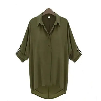 Chill With Me Chiffon Shirt - # WOAA21510016-PRG