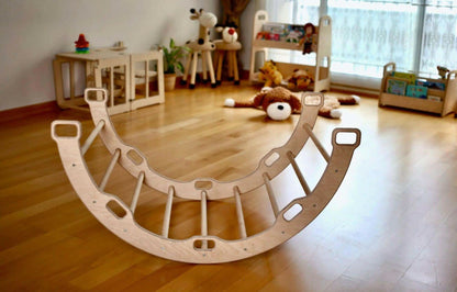 Montessori Climber Set: Arch, Rocker, Ramp, and Pillow-4