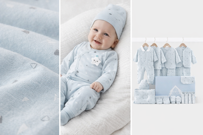 Complete Newborn Welcome Gift Box – 100% Cotton Essentials Set | Carefully selected to comfort and support your baby’s first precious weeks - # BANB11110008