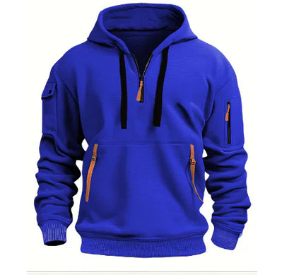 Cotton Dropped Shoulder Hooded Sweatshirt - # BOAA13510021