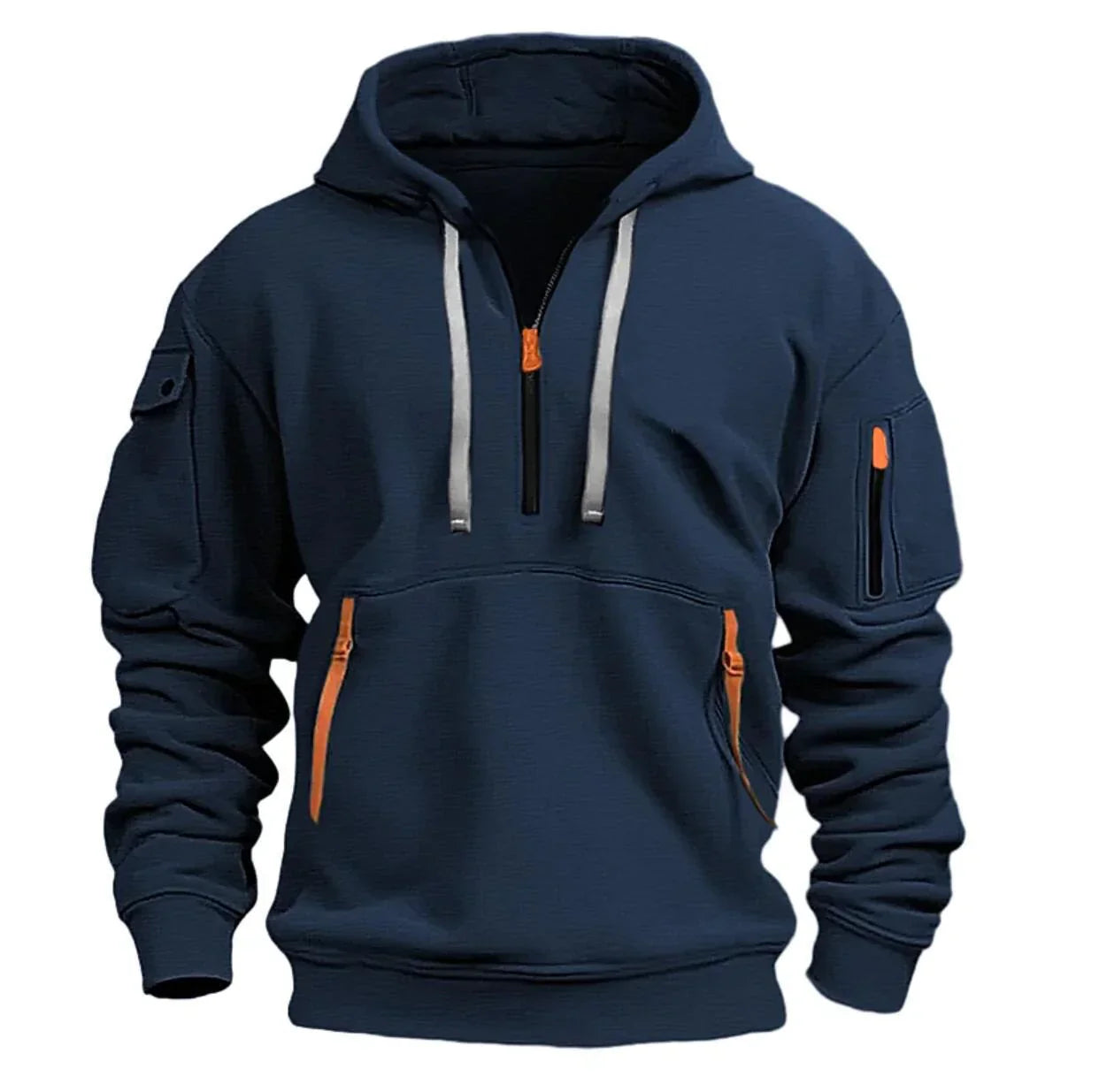 Cotton Dropped Shoulder Hooded Sweatshirt - # BOAA13510021
