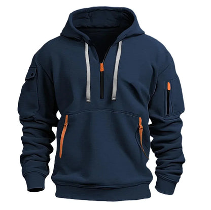 Cotton Dropped Shoulder Hooded Sweatshirt - # BOAA13510021