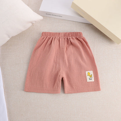 Cotton Linen Summer Shorts for Kids Ages 1-3 - # BAAA1B11010010