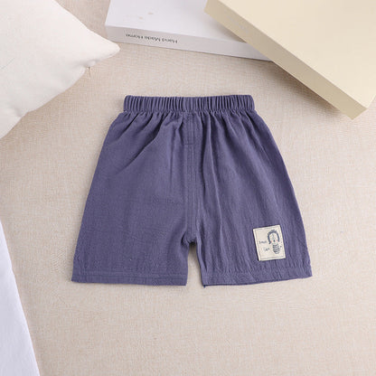 Cotton Linen Summer Shorts for Kids Ages 1-3 - # BAAA1B11010010