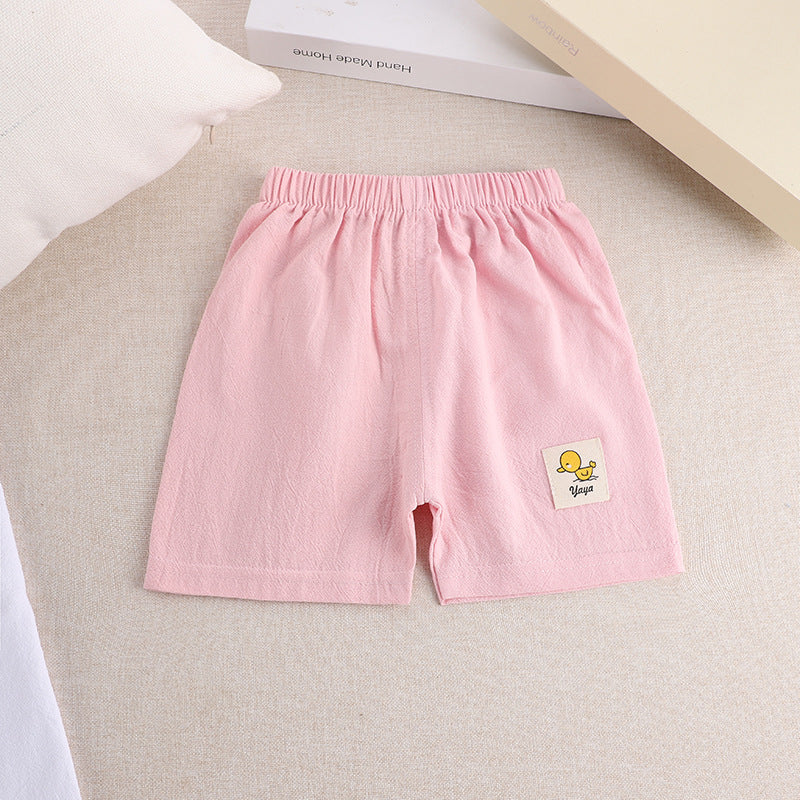 Cotton Linen Summer Shorts for Kids Ages 1-3 - # BAAA1B11010010