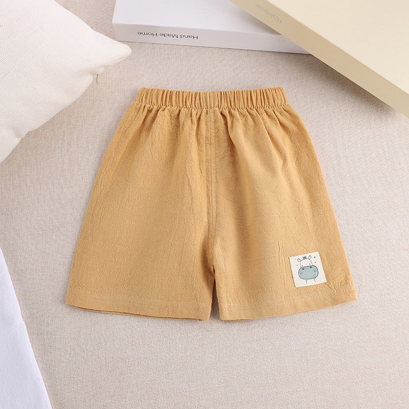 Cotton Linen Summer Shorts for Kids Ages 1-3 - # BAAA1B11010010