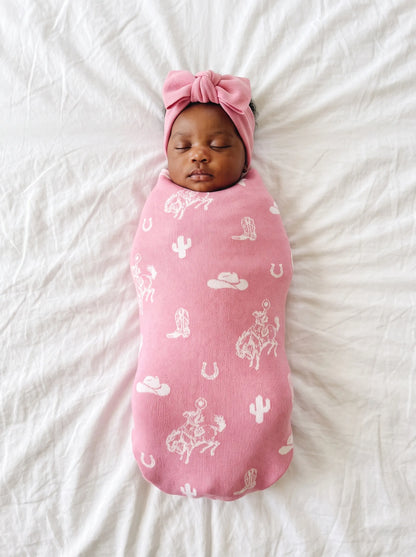 Cowgirl Jacquard Knit Baby Blanket