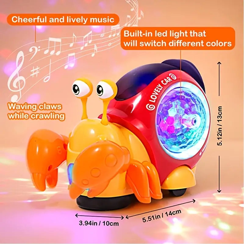 Crawling Snail & Crab Baby Toys | With Lights & Music - # BAGE81110024