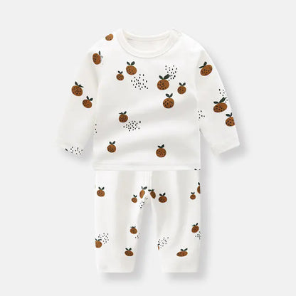 Cute Long Sleeve Cotton Pajama Set for Kids _ # BAAA81810023