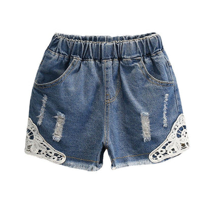 Cute Summer Girls' Lace Shorts for Ages 3-8 - # GIAA21610001