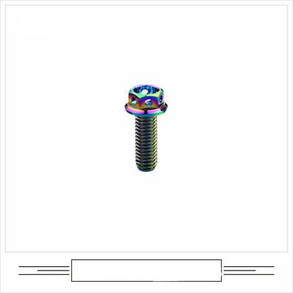 EFsolid Titanium Alloy Flange Head Screw Head Floor Empty Motorcycle Modified Screw