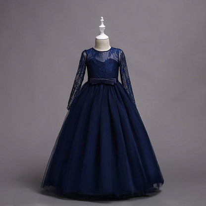 Kids Long Flower Girl Dress Dress