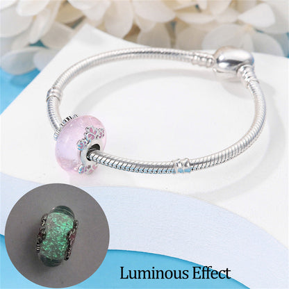 DIY Ocean Rose Glass Pendant Beaded Bracelet Accessories