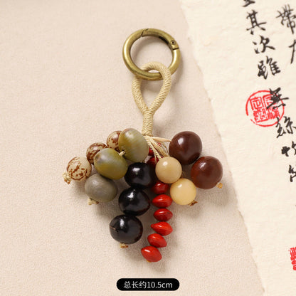 New Chinese-style Wish-Fulfillment Seed-Bead Bag Charm Keychain