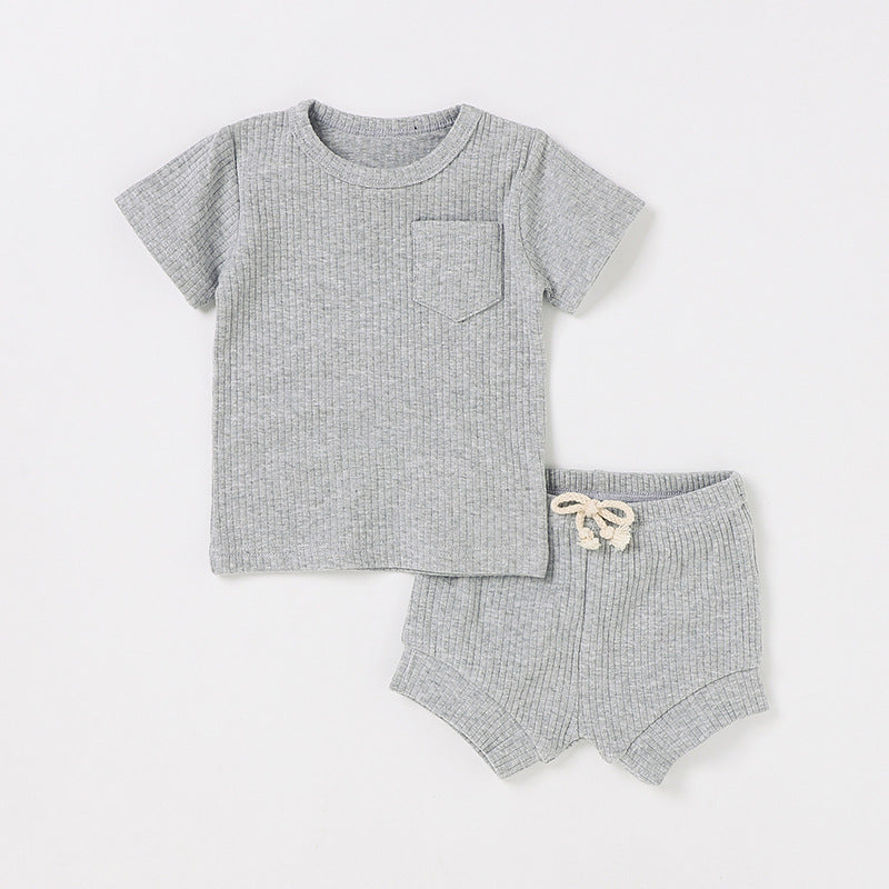 Newborn Short-sleeve And Shorts Set