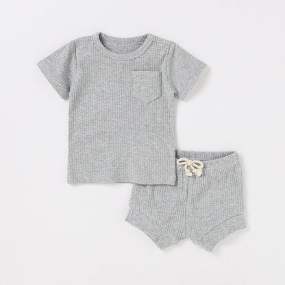 Newborn Short-sleeve And Shorts Set