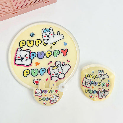 Cute folding group fan-car puffer fish-1