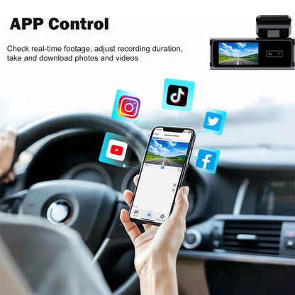 New WIFI-enabled CAR DVR With A 197-inch Display For Mobile Phone Connectivity