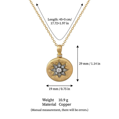 Open-and-Close Album Pendant Moon And Star Necklace