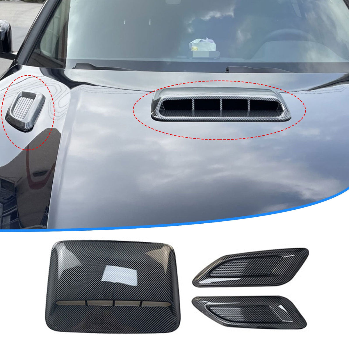 Car Airscoop Shroud Air Vent Engine Cover Decorative Cover