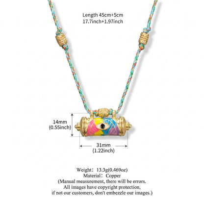 Evil Eye Kaleidoscope Necklace Clavicle Chain