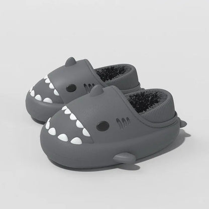 Detachable Kids Winter Shark Slippers - # BOAA71410001