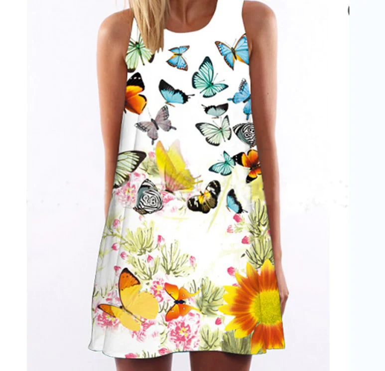 Digital Print Sleeveless Dress for Women and Maternity - # PRGTA11510013