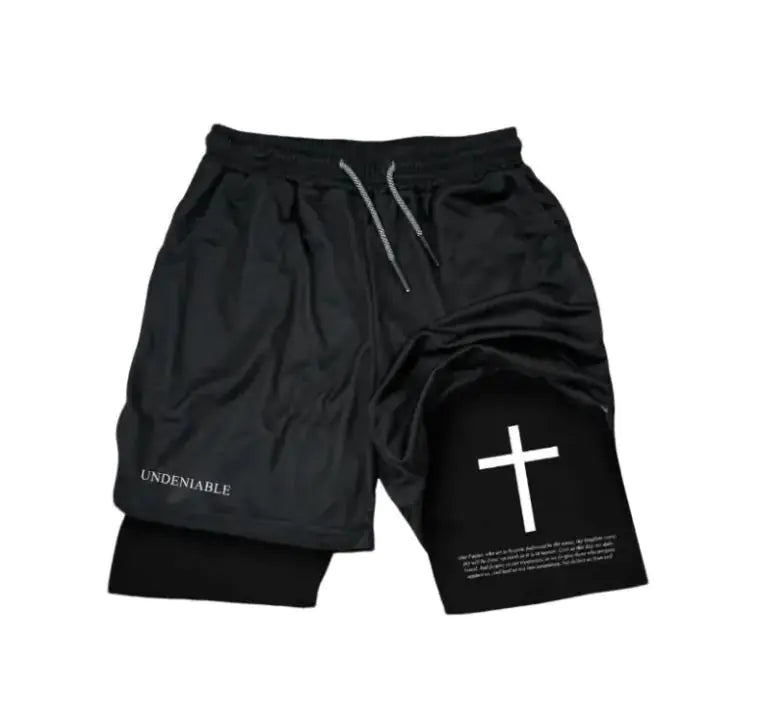 Double-layer Shorts | Printed Sports And Leisure Pants - # BOAA13610004