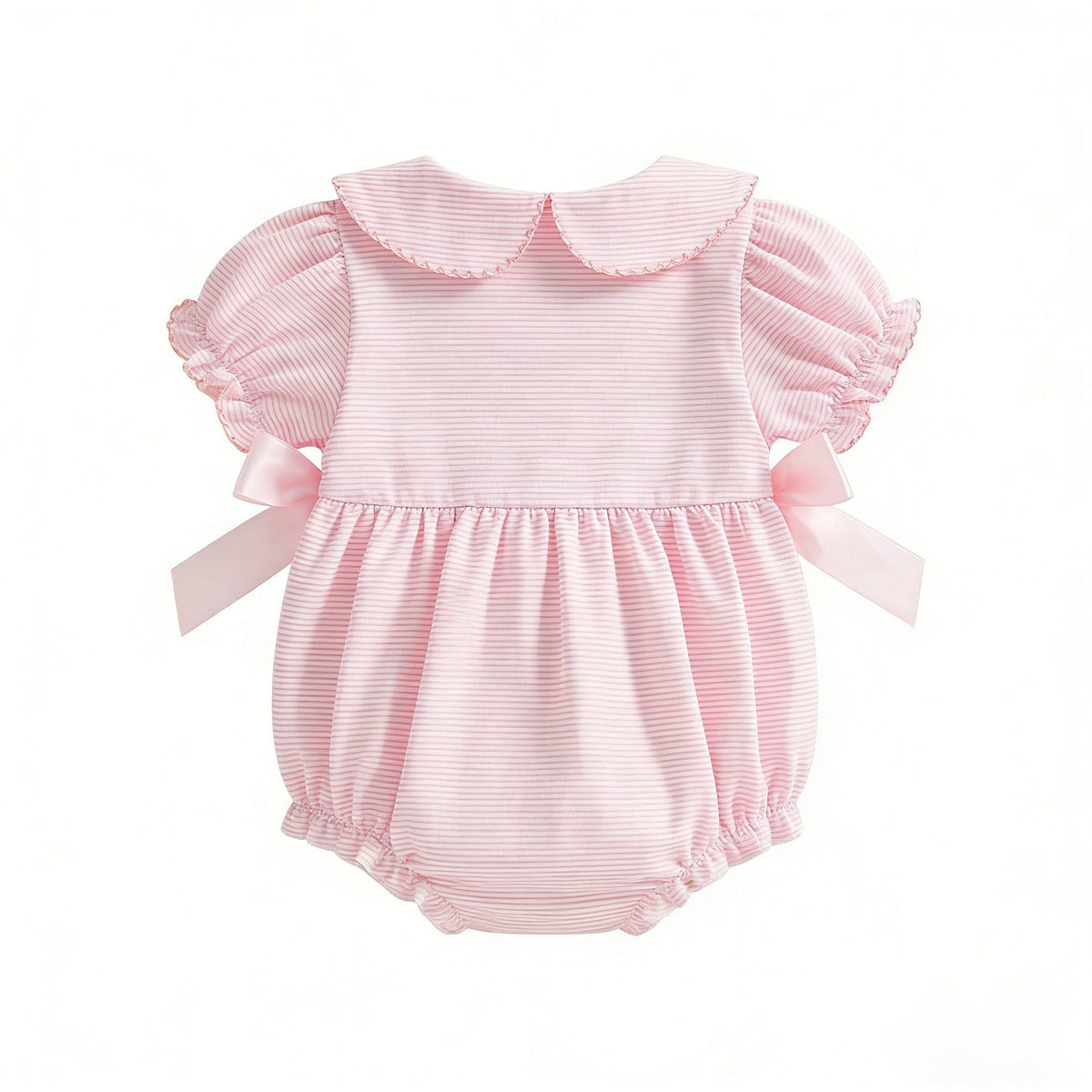 Baby Girl Long-sleeve Romper With A Ruffled Collar