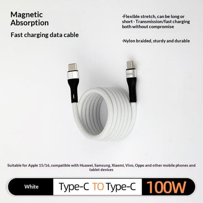 Magnetic Data Cable Organizer Fast-charging Cable Car Charging Cable