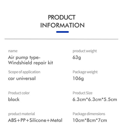 Car Windshield Crack Repair Tool