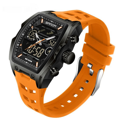 Multifunctional Cask-Shaped Luminous Sports Electronic Watch