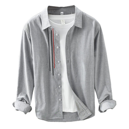Cotton Long-sleeve Simple Handsome Casual And Versatile Shirt Jacket