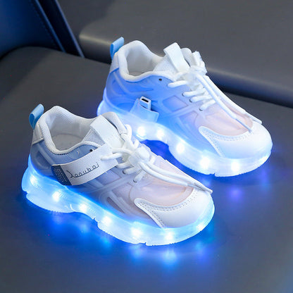 Rechargeable Glowing Shoes Colorful Light-Up Kids Shoes