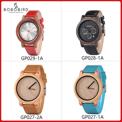 Wooden Watch Simple And Casual Quartz Movement