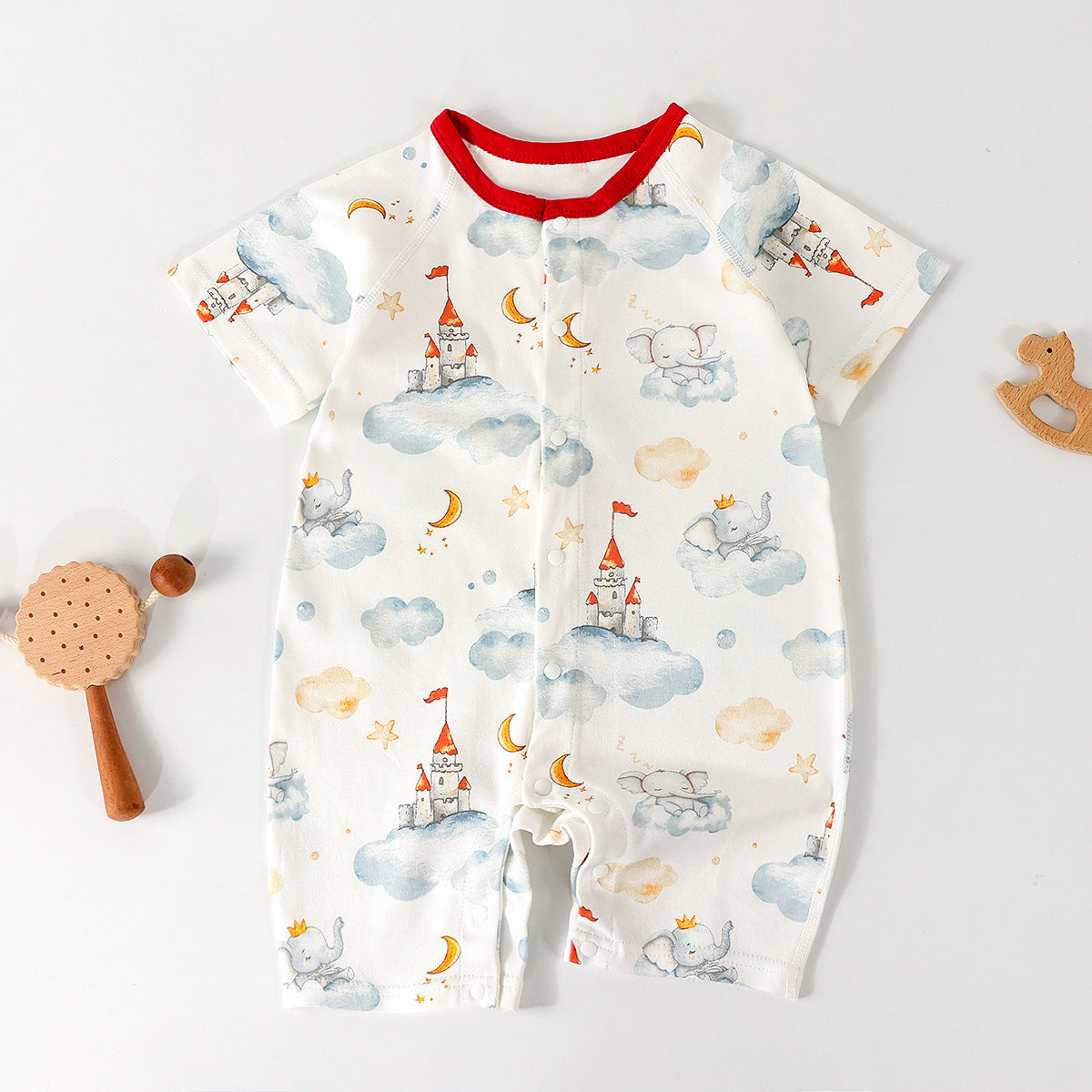 Fashionable Newborn Long-sleeve Bodysuit Loungewear