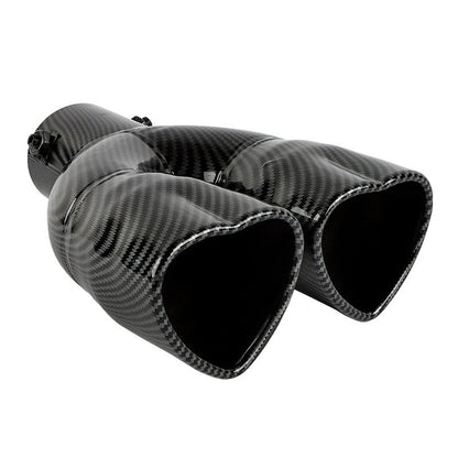 Single-out Double-tube Thickened Heart-shaped Exhaust Pipe, Personalized