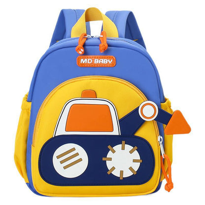 Cute Childrens Backpack Early Education Little Excavator Casual Shoulder Bag